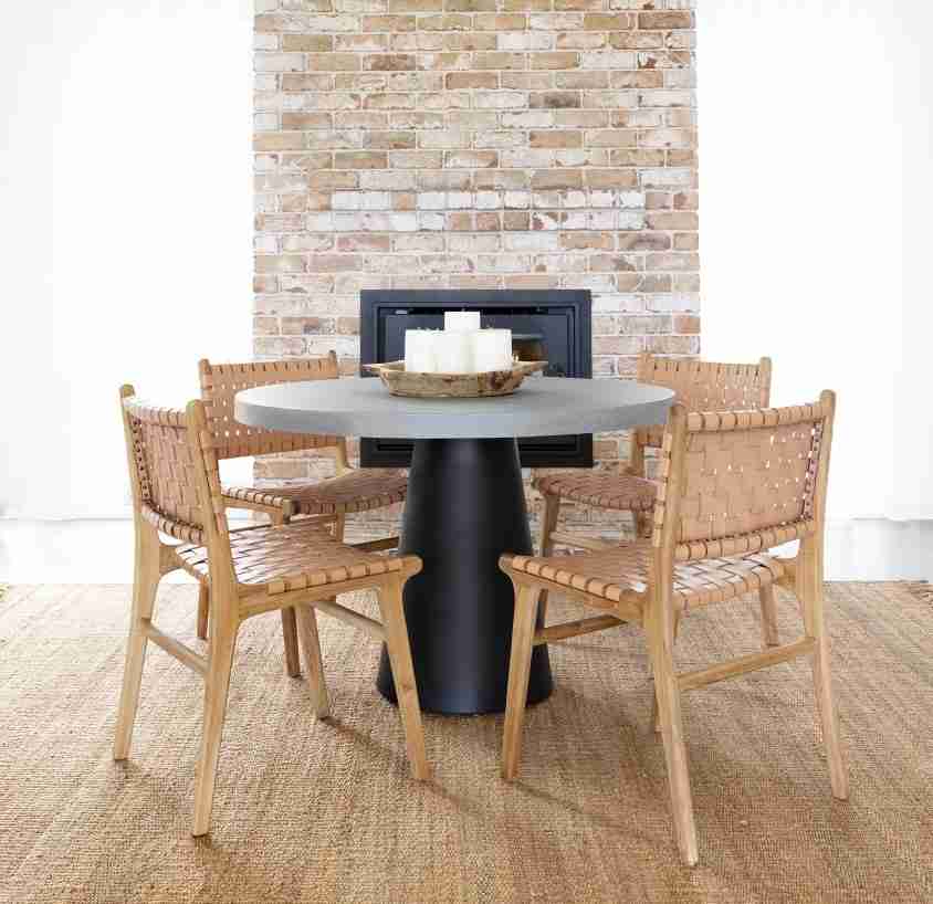Avalon Round - 1.4m Speckled Grey Stone Top Table