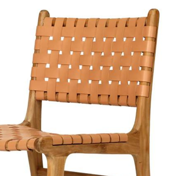 Witta Woven Leather Bar Stool