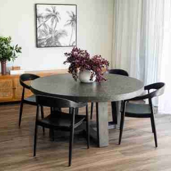 eTerrazzo Round Dining Table | Wide Legs