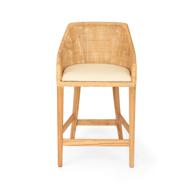 Yamba Counter Stool Natural Rattan with back